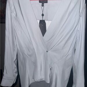 Rag & Bone Sleek Silver Blouse